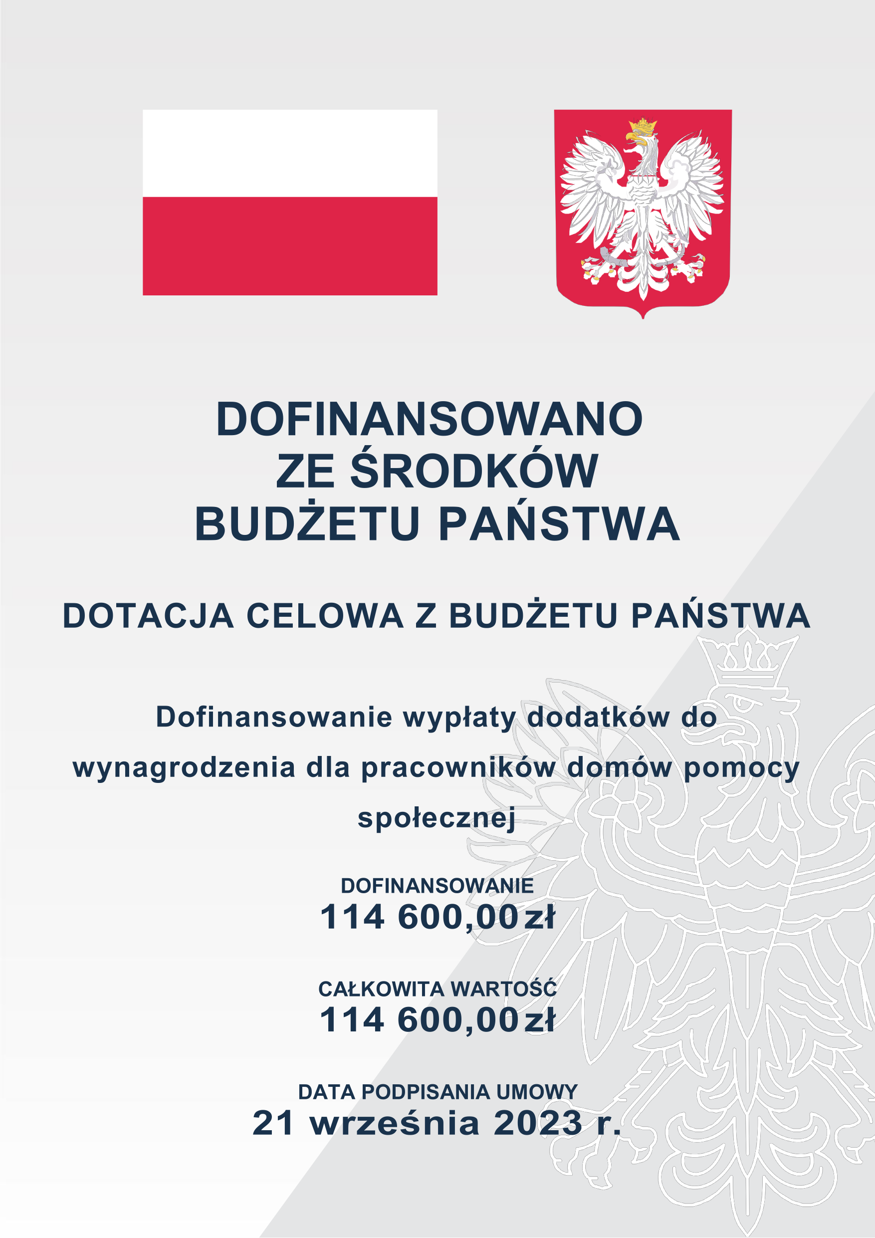 Plakat - dotacja