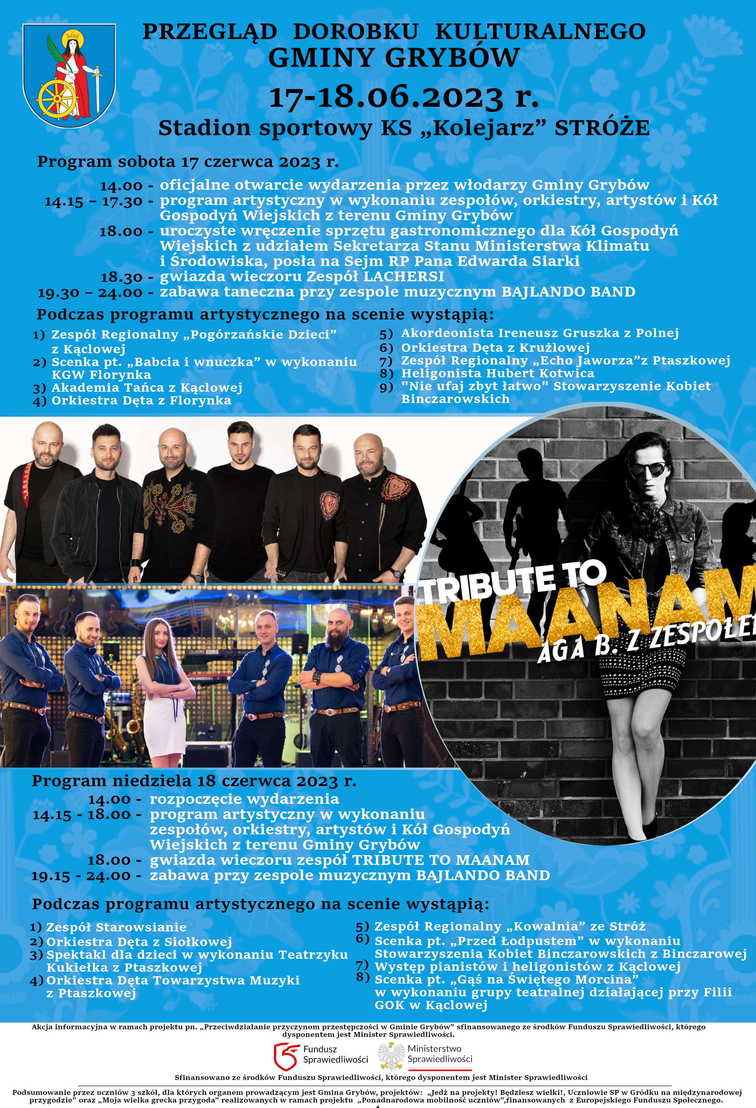 Przegląd Dorobku Kulturalnego Gminy Grybów - Plakat