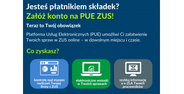 plakat informacyjny dla płatników ZUS