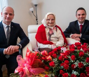 Jubilatka wraz z Przedstawicielami KRUS