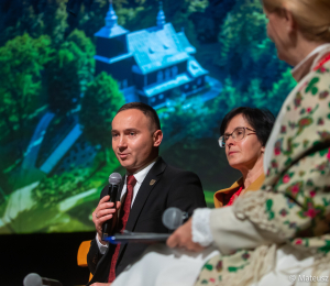 Rozmowa Wójta Gminy Grybów, Dyrektor GOK oraz Prowadzącej 