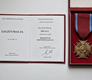 Brązowy Krzyż Zasługi dla Wójta Gminy Grybów