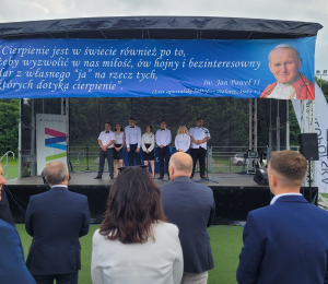 Wmurowanie kamienia węgielnego pod rozbudowę hospicjum w Stróżach