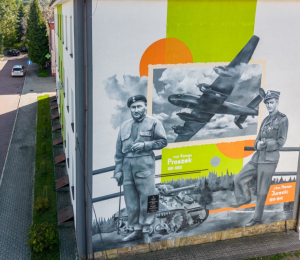 Mural oficerów Romana Proszka i Mariana Jureckiego odsłonięty