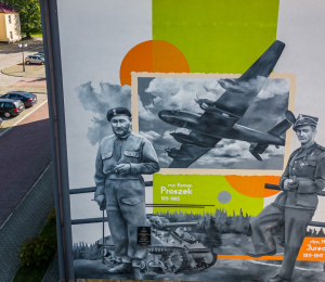 Mural oficerów Romana Proszka i Mariana Jureckiego odsłonięty