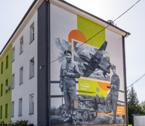 Mural oficerów Romana Proszka i Mariana Jureckiego odsłonięty