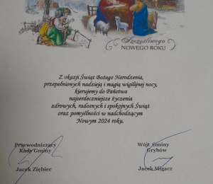 Paczka Bożonarodzeniowa dla Seniorów 85+ z terenu Gminy Grybów