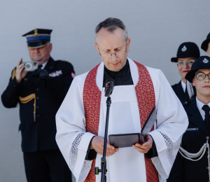 Poświęcenie wozu ratowniczo-gaśniczego we Florynce