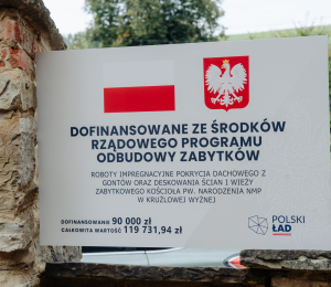 Zakończono roboty impregnacyjne w kościele pw. Narodzenia NMP w Krużlowej Wyżnej