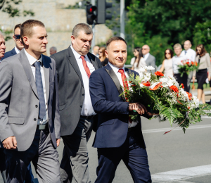 Uroczyste obchody Święta Wojska Polskiego w Grybowie