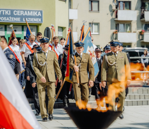 Uroczyste obchody Święta Wojska Polskiego w Grybowie