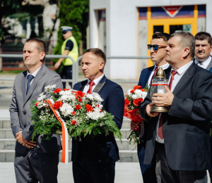 Uroczyste obchody Święta Wojska Polskiego w Grybowie