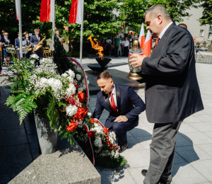 Uroczyste obchody Święta Wojska Polskiego w Grybowie