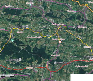 Komunikat o zamknięciu drogi w miejscowości Krużlowa Wyżna