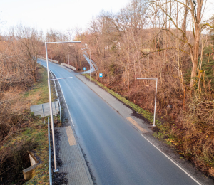 Droga Nowy Sącz–Florynka z nowym oświetleniem