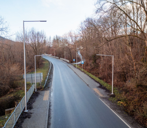 Droga Nowy Sącz–Florynka z nowym oświetleniem