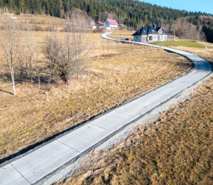 6 nowych odcinków dróg betonowych w Gminie Grybów