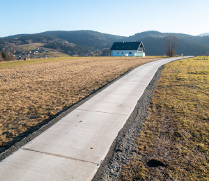 6 nowych odcinków dróg betonowych w Gminie Grybów