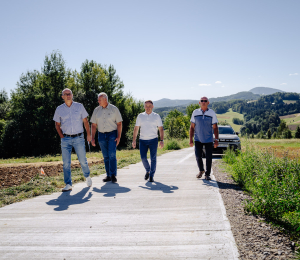 2 kilometry nowych dróg betonowych w Gminie Grybów
